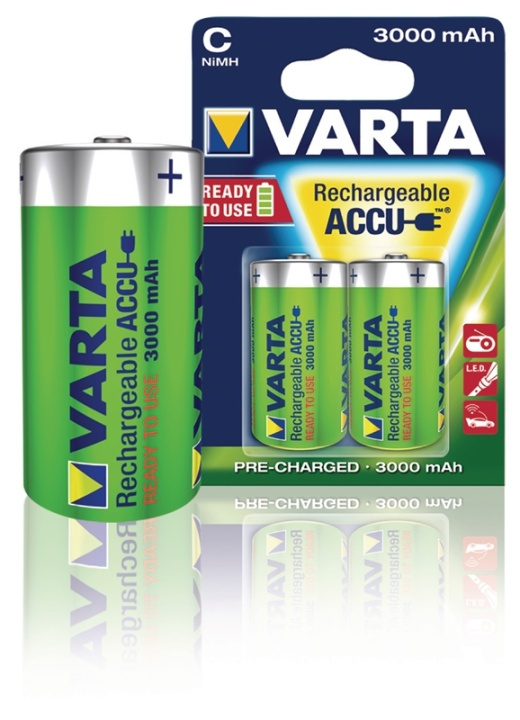 Varta Batteri NiMH C/LR14 1.2 V 3000 mAh R2U 2-pack i gruppen HEMELEKTRONIK / Batterier & Laddare / Laddningsbara batterier / Övriga hos TP E-commerce Nordic AB (38-41942)