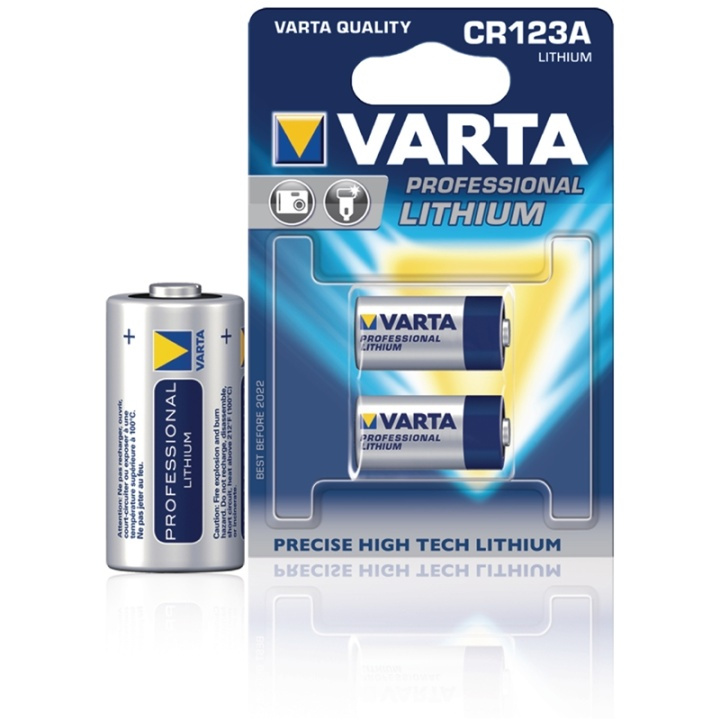 Varta CR123A fotobatteri 3 V 1600 mAh i gruppen HEMELEKTRONIK / Batterier & Laddare / Batterier / Övriga hos TP E-commerce Nordic AB (38-41949)