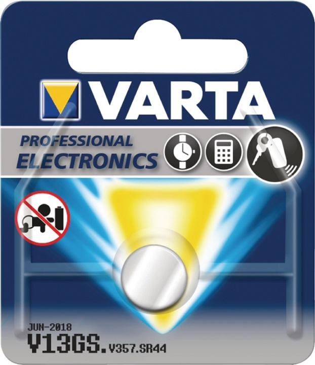 Varta Elektronikbatteri SR44 V13GS i gruppen HEMELEKTRONIK / Batterier & Laddare / Batterier / Knappcell hos TP E-commerce Nordic AB (38-41960)