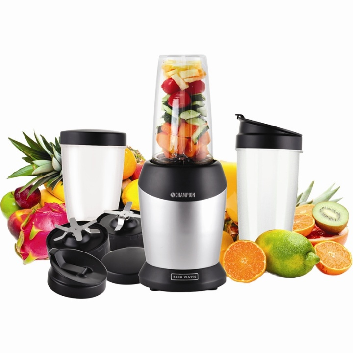 Champion Nutrition Blender 1000W MB100 Svart/Silver i gruppen HEM, HUSHÅLL & TRÄDGÅRD / Hushållsmaskiner / Matberedare & Köksassistenter / Mixer & Blender hos TP E-commerce Nordic AB (38-42754)