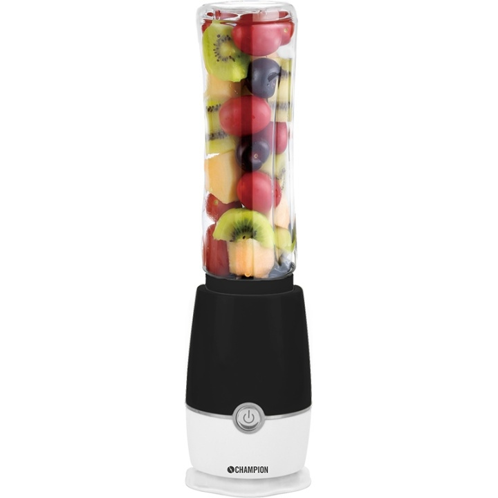 Champion Smoothie Maker 180W SM110 Svart/Vit i gruppen HEM, HUSHÅLL & TRÄDGÅRD / Hushållsmaskiner / Matberedare & Köksassistenter / Mixer & Blender hos TP E-commerce Nordic AB (38-42783)