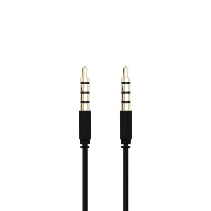 Champion 3,5mm Audiokabel 1m Svart i gruppen HEMELEKTRONIK / Kablar & Adaptrar / Ljud Analog / AUX-kablar 3,5 mm hos TP E-commerce Nordic AB (38-43121)