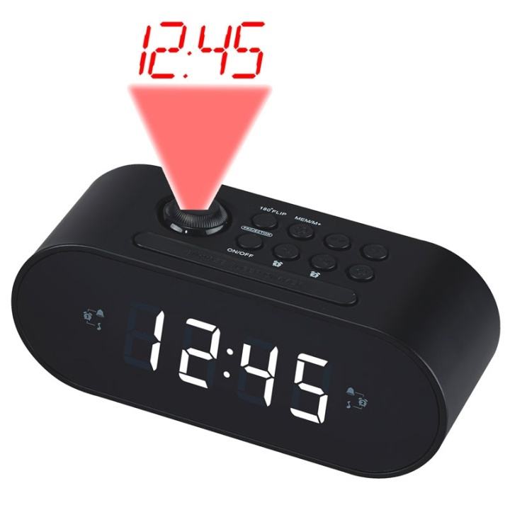 Denver Klockradio 180° Projektion Dubbla alarm CRP-717B i gruppen HEMELEKTRONIK / Ljud & Bild / Hemmabio, HiFi & Bärbart / Radio & Väckarklockor / Klockradio hos TP E-commerce Nordic AB (38-43298)