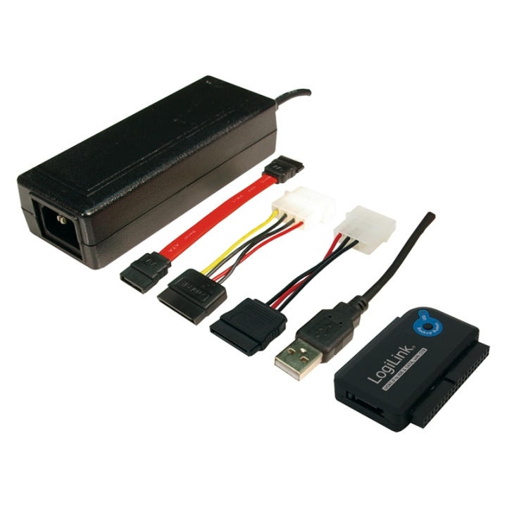 LogiLink USB 2.0 -> SATA + IDE 3,5/3,2 i gruppen DATORER & KRINGUTRUSTNING / Datorkablar / USB-kablar / USB-A / Adaptrar hos TP E-commerce Nordic AB (38-43821)