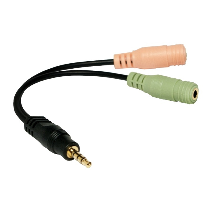 LogiLink 3,5mm Headsetuttag -> Mic/Ljud i gruppen HEMELEKTRONIK / Kablar & Adaptrar / Ljud Analog / Adaptrar hos TP E-commerce Nordic AB (38-43825)