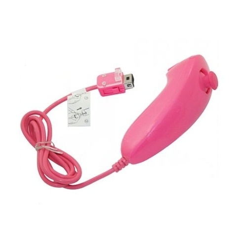 Nunchuk till Wii och Wii U (Rosa) i gruppen HEMELEKTRONIK / Spelkonsoler & Tillbehör / Nintendo Wii hos TP E-commerce Nordic AB (38-4423)