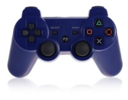 Trådlös handkontroll till PS3 med Bluetooth & DoubleShock 3, Blå i gruppen HEMELEKTRONIK / Spelkonsoler & Tillbehör / Sony PlayStation 3 hos TP E-commerce Nordic AB (38-4448)
