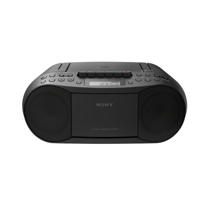 Sony Boombox CD/Kassett/Radio Svart i gruppen HEMELEKTRONIK / Ljud & Bild / Hemmabio, HiFi & Bärbart / Kompaktstereo & Skivspelare hos TP E-commerce Nordic AB (38-45486)