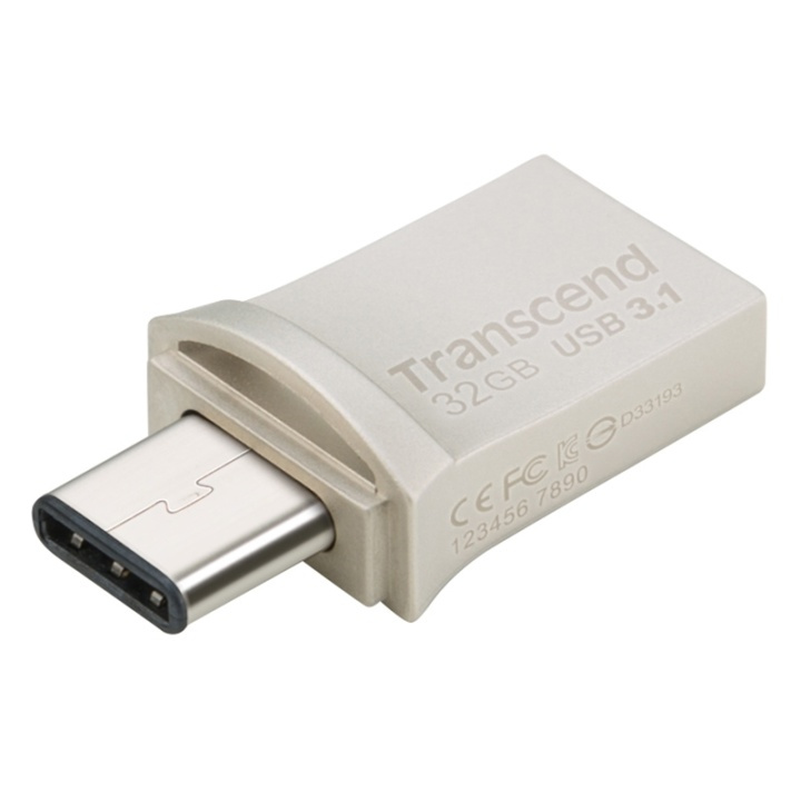 Transcend USB-minne (USB3+Type-C) 32GB i gruppen HEMELEKTRONIK / Lagringsmedia / USB-minnen / USB 3.0 hos TP E-commerce Nordic AB (38-45880)