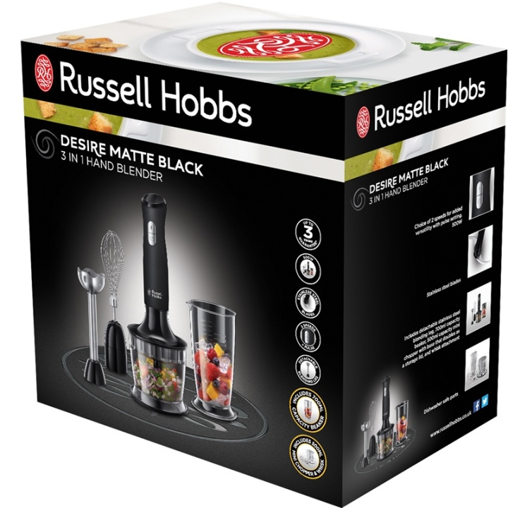 Russell Hobbs Stavmixer 24702-56 Black 3in1 Hand Blender i gruppen HEM, HUSHÅLL & TRÄDGÅRD / Hushållsmaskiner / Matberedare & Köksassistenter / Stavmixrar hos TP E-commerce Nordic AB (38-46044)