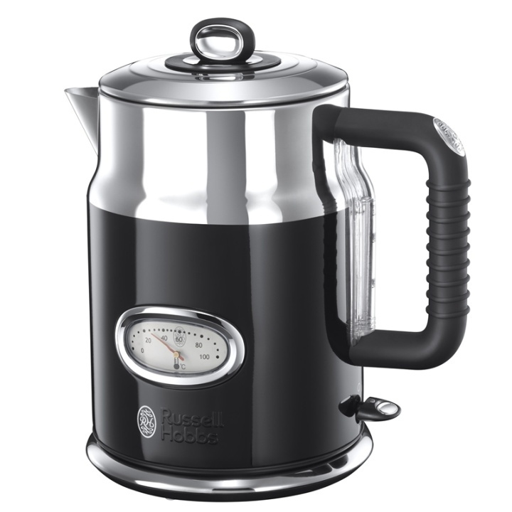 Russell Hobbs Vattenkokare Retro Svart 1,7l i gruppen HEM, HUSHÅLL & TRÄDGÅRD / Hushållsmaskiner / Vatten & Juice / Vattenkokare hos TP E-commerce Nordic AB (38-46662)