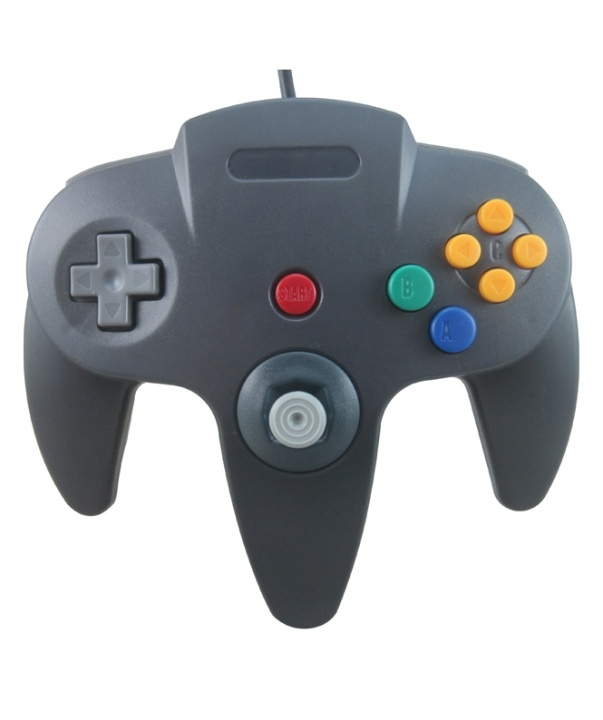 Handkontroll till Nintendo 64 (Svart) i gruppen HEMELEKTRONIK / Spelkonsoler & Tillbehör / Nintendo 64 hos TP E-commerce Nordic AB (38-4671)