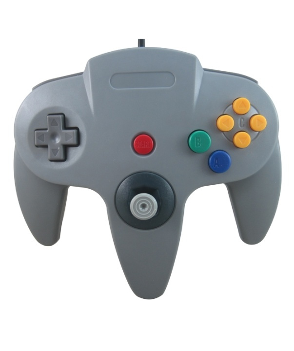 Handkontroll till Nintendo 64 (Grå) i gruppen HEMELEKTRONIK / Spelkonsoler & Tillbehör / Nintendo 64 hos TP E-commerce Nordic AB (38-4673)