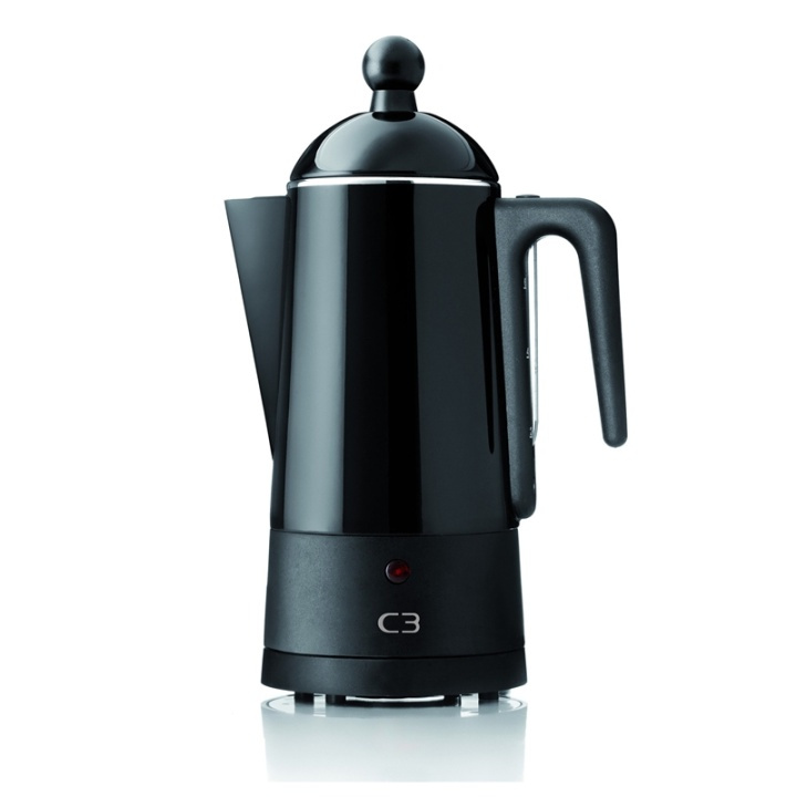 C3 Perkolator Design Svart stål 6kp i gruppen HEM, HUSHÅLL & TRÄDGÅRD / Hushållsmaskiner / Kaffemaskiner & Tillbehör / Kaffebryggare hos TP E-commerce Nordic AB (38-46862)