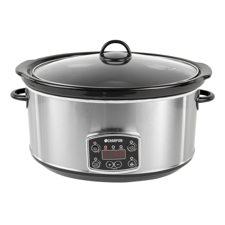 Champion Slowcooker 6,5L 320W SC210 Rostfri i gruppen HEM, HUSHÅLL & TRÄDGÅRD / Hushållsmaskiner / Slowcookers hos TP E-commerce Nordic AB (38-46897)