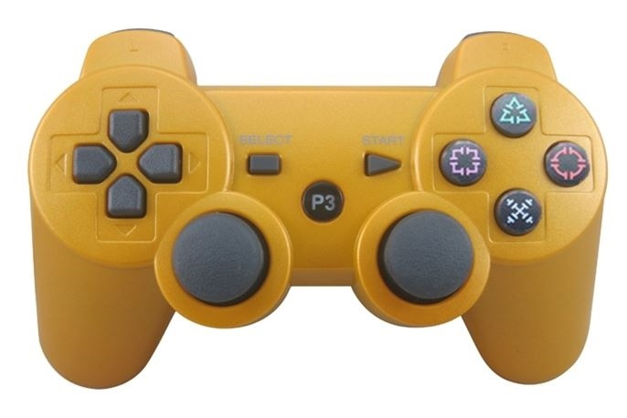 Handkontroll, Bluetooth till Playstation 3 (Guld) i gruppen HEMELEKTRONIK / Spelkonsoler & Tillbehör / Sony PlayStation 3 hos TP E-commerce Nordic AB (38-4701)
