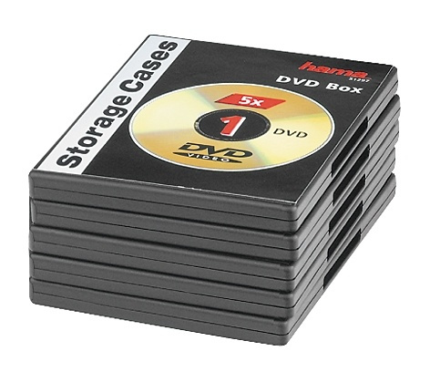 Hama DVD-Box Svart 5-pack i gruppen HEMELEKTRONIK / Lagringsmedia / CD/DVD/BD-skivor / CD/DVD förvaring hos TP E-commerce Nordic AB (38-47344)