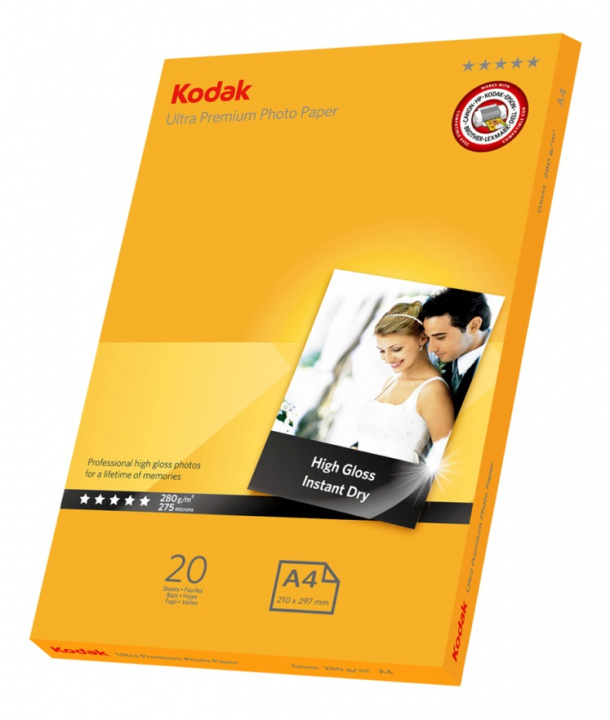 Kodak Fotopapper A4 Ultra 20-Pack i gruppen HEM, HUSHÅLL & TRÄDGÅRD / Kontorsmaterial / Papper & Block hos TP E-commerce Nordic AB (38-47662)