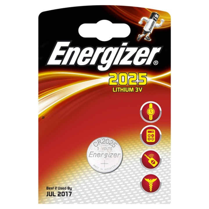 Energizer Batteri CR2025 Lithium 1-pack i gruppen HEMELEKTRONIK / Batterier & Laddare / Batterier / Knappcell hos TP E-commerce Nordic AB (38-47908)