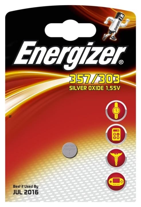 Energizer Batteri 357/303 1-pack i gruppen HEMELEKTRONIK / Batterier & Laddare / Batterier / Knappcell hos TP E-commerce Nordic AB (38-47918)