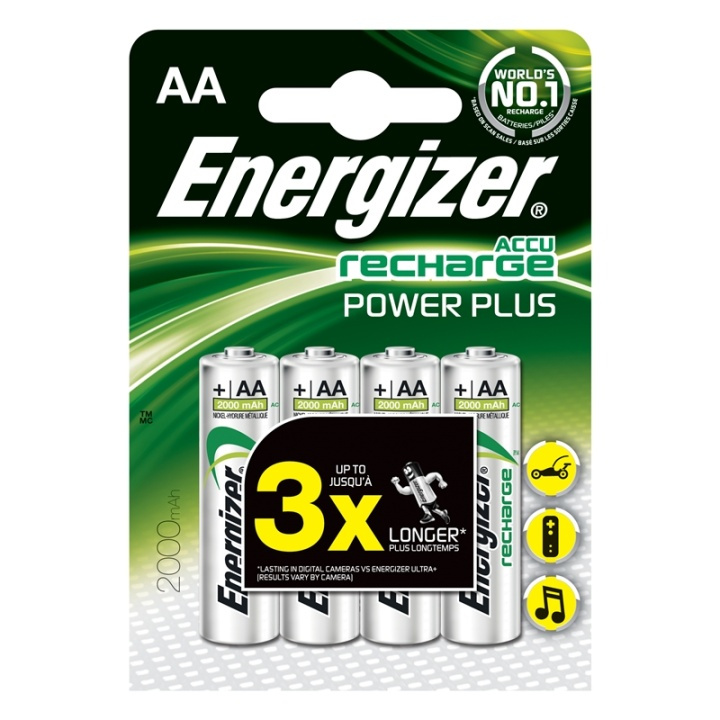 Energizer Batteri Aa/Lr6 Laddbart Ni-Mh 2000Mah 4-Pack i gruppen HEMELEKTRONIK / Batterier & Laddare / Laddningsbara batterier / AA hos TP E-commerce Nordic AB (38-47922)