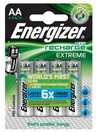 Energizer Batteri Aa/Lr6 Laddbart Ni-Mh 2300Mah 4-Pack