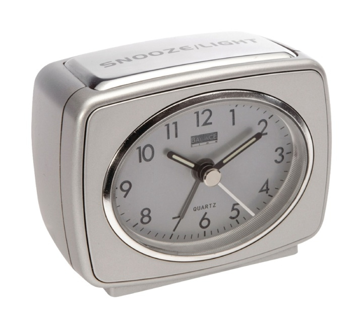 Balance Quartz Väckarklocka Analog Silver i gruppen HEM, HUSHÅLL & TRÄDGÅRD / Väggklockor & Räkneverk / Väckarklockor hos TP E-commerce Nordic AB (38-49481)