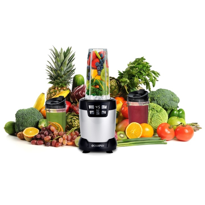 Champion Nutrition Blender Pro Digital 1200W NB500 Svart/Silver i gruppen HEM, HUSHÅLL & TRÄDGÅRD / Hushållsmaskiner / Matberedare & Köksassistenter / Mixer & Blender hos TP E-commerce Nordic AB (38-50304)