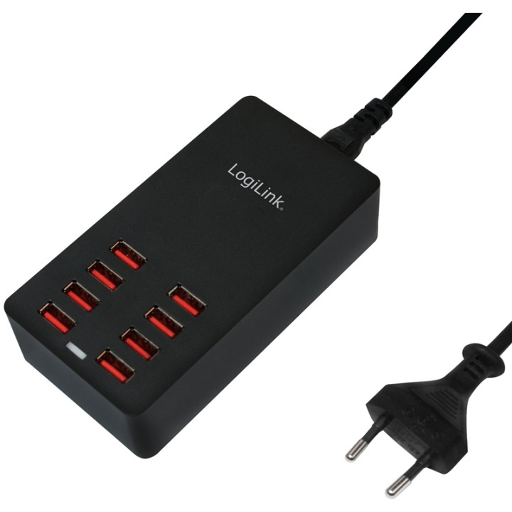 LogiLink USB-laddare 8 portar 8,8A i gruppen SMARTPHONE & SURFPLATTOR / Laddare & Kablar / Väggladdare / Väggladdare USB hos TP E-commerce Nordic AB (38-50574)