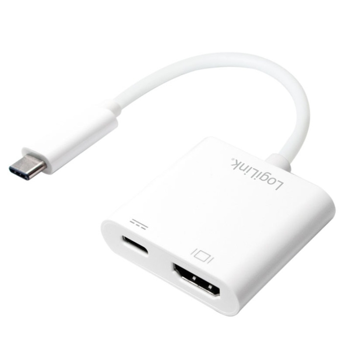 LogiLink USB-C -> HDMI + USB-C i gruppen HEMELEKTRONIK / Kablar & Adaptrar / HDMI / Adaptrar hos TP E-commerce Nordic AB (38-50666)