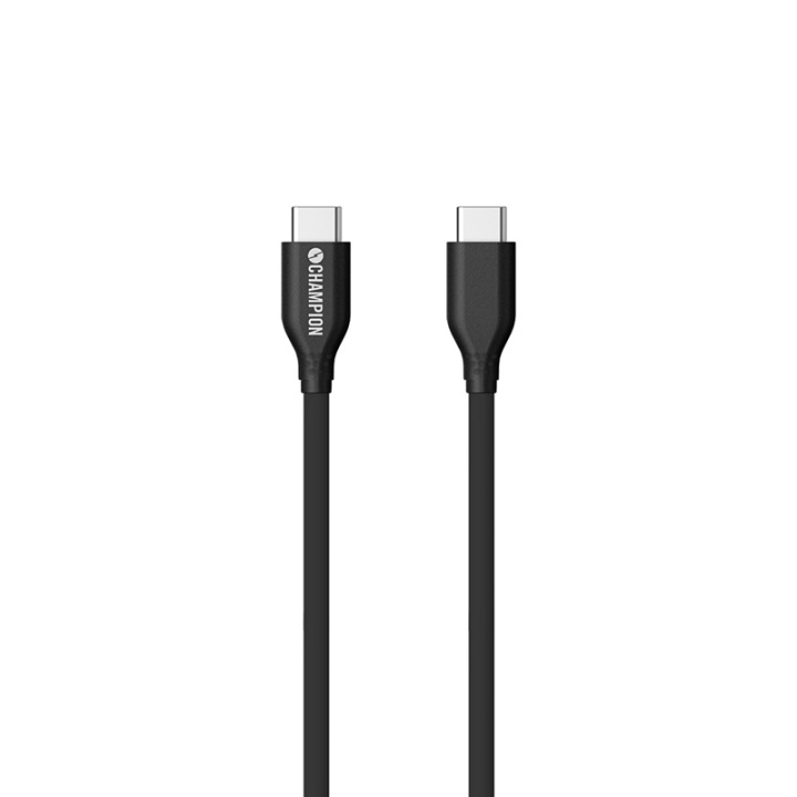 Champion USB-C Kabel 60W 1m Svart i gruppen SMARTPHONE & SURFPLATTOR / Laddare & Kablar / Kablar / Kablar Typ C hos TP E-commerce Nordic AB (38-51316)