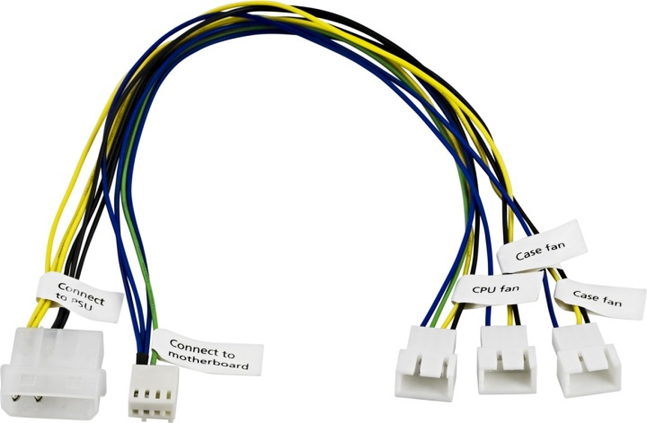 Akasa fläktkabel för 1xCPU & 2xChassiefläktar från moderkortets 4- i gruppen DATORER & KRINGUTRUSTNING / Datorkablar / Interna / Strömkablar & Adaptrar hos TP E-commerce Nordic AB (38-52585)