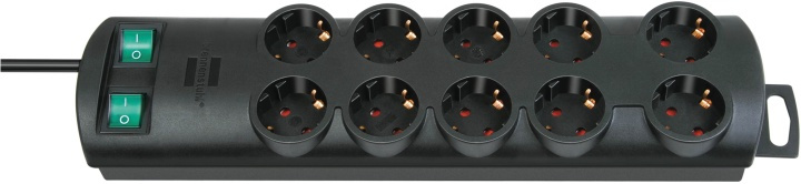 Brennenstuhl 2x5 way extension socket, Black i gruppen HEM, HUSHÅLL & TRÄDGÅRD / El & Belysning / Grenuttag hos TP E-commerce Nordic AB (38-52733)