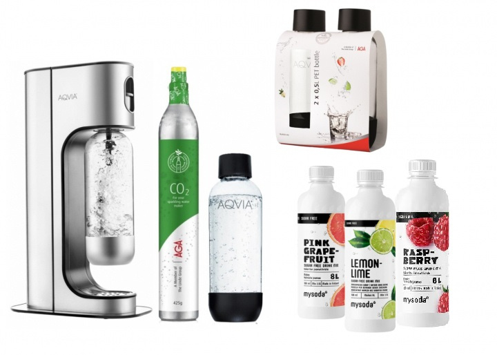 AGA Aqvia Exclusive Steel Black Paket i gruppen HEM, HUSHÅLL & TRÄDGÅRD / Hushållsmaskiner / Vatten & Juice / Kolsyremaskiner / Kolsyremaskiner hos TP E-commerce Nordic AB (38-5273PKT)