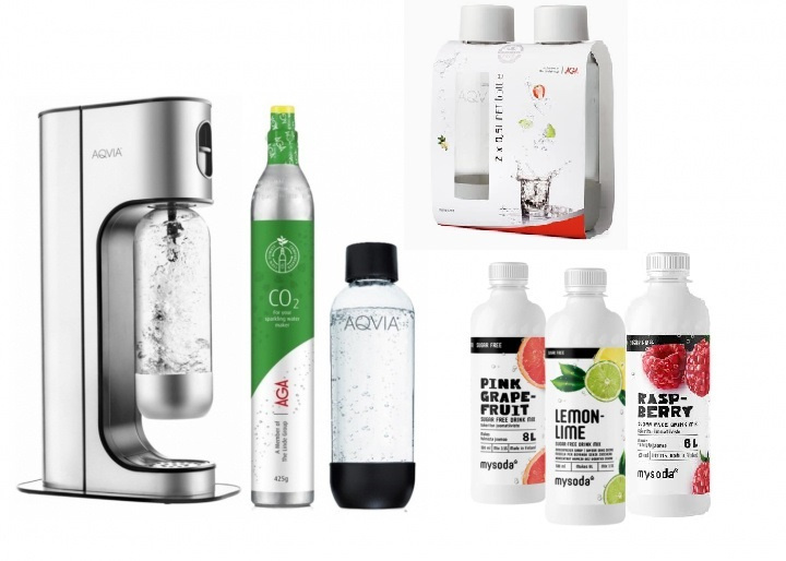 AGA Aqvia Exclusive Steel Black Paket i gruppen HEM, HUSHÅLL & TRÄDGÅRD / Hushållsmaskiner / Vatten & Juice / Kolsyremaskiner / Kolsyremaskiner hos TP E-commerce Nordic AB (38-5273PKT)