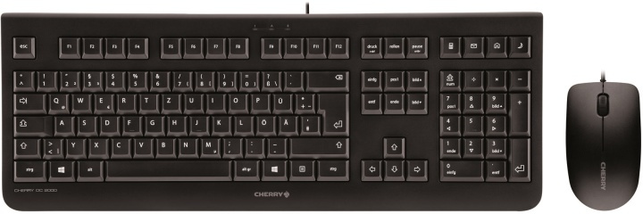 Cherry DC 2000, standardtangentbord inkl. 3-knappars mus i gruppen DATORER & KRINGUTRUSTNING / Möss & Tangentbord / Tangentbord / Paket hos TP E-commerce Nordic AB (38-52834)