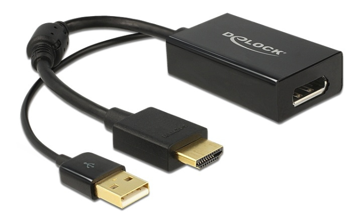 DeLOCK HDMI till Displayport adapter, 4K, HDMI ha, DP hona i gruppen DATORER & KRINGUTRUSTNING / Datorkablar / DisplayPort / Adaptrar hos TP E-commerce Nordic AB (38-52971)