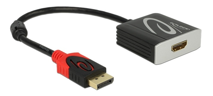 DeLOCK DisplayPort till HDMI-adapter, aktiv, 4K i 60Hz, 0,2m i gruppen DATORER & KRINGUTRUSTNING / Datorkablar / DisplayPort / Adaptrar hos TP E-commerce Nordic AB (38-52985)