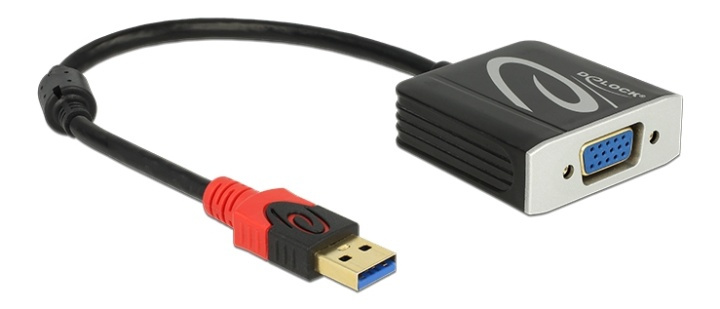 DeLOCK USB 3.0 till VGA-adapter, 1920x1200, 0,2m i gruppen DATORER & KRINGUTRUSTNING / Datorkablar / VGA / Adaptrar hos TP E-commerce Nordic AB (38-52987)