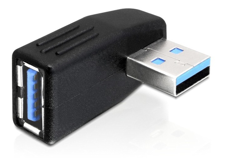 DeLOCK USB 3.0 adapter, vinklad 270° horisontellt, Typ A ha-ho i gruppen DATORER & KRINGUTRUSTNING / Datorkablar / USB-kablar / USB-A / Adaptrar hos TP E-commerce Nordic AB (38-52997)