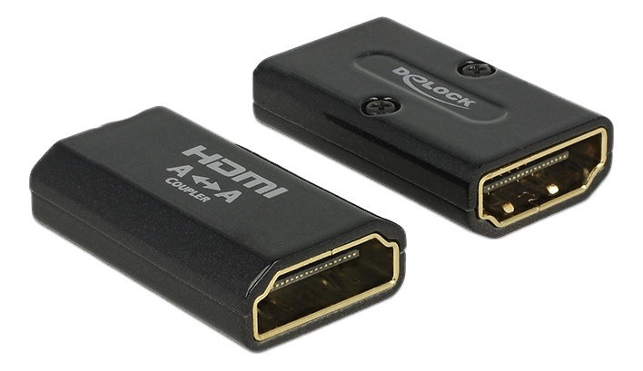 DeLOCK HDMI-adapter, 19-pin ho-ho, guldpläterad, 3840x216 i gruppen HEMELEKTRONIK / Kablar & Adaptrar / HDMI / Adaptrar hos TP E-commerce Nordic AB (38-53015)