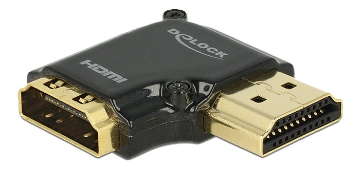 DeLOCK HDMI-adapter, 19-pin ho-ha, vinklad 90° höger, svart i gruppen HEMELEKTRONIK / Kablar & Adaptrar / HDMI / Adaptrar hos TP E-commerce Nordic AB (38-53017)