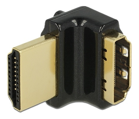 DeLOCK HDMI-adapter, 19-pin ho-ha, vinklad 90° uppåt, svart i gruppen HEMELEKTRONIK / Kablar & Adaptrar / HDMI / Adaptrar hos TP E-commerce Nordic AB (38-53019)