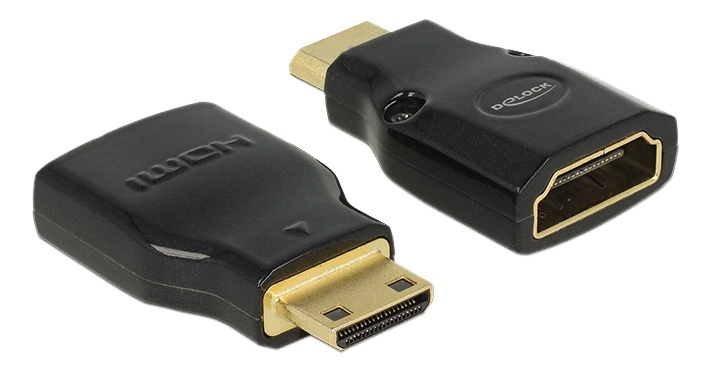 DeLOCK HDMI-adapter, Mini-C ha - Typ A ho, 3840x2160 i gruppen HEMELEKTRONIK / Kablar & Adaptrar / HDMI / Adaptrar hos TP E-commerce Nordic AB (38-53021)