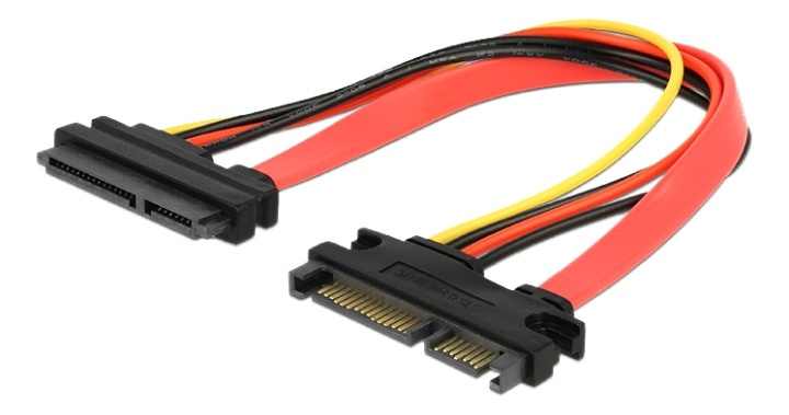 DeLOCK 22-pin SATA-kabel, 0,20m, hane - hona i gruppen DATORER & KRINGUTRUSTNING / Datorkablar / Interna / SATA hos TP E-commerce Nordic AB (38-53070)