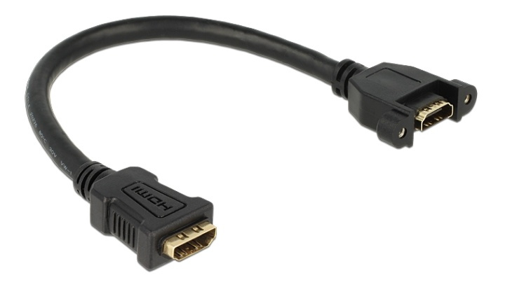 DeLOCK HDMI-kabel för panelmontage, 2xHDMI 19-pin ho, 0,25m i gruppen HEMELEKTRONIK / Kablar & Adaptrar / HDMI / Kablar hos TP E-commerce Nordic AB (38-53075)