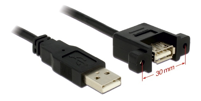 DeLOCK USB 2.0 kabel för panelmontage, ha - ho, 1m i gruppen HEMELEKTRONIK / Lagringsmedia / USB-minnen / USB 2.0 hos TP E-commerce Nordic AB (38-53077)