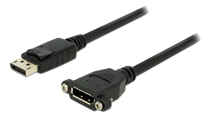 DeLOCK DisplayPort 1.2-kabel, ha - ho, 3840x2160 60Hz, 1m i gruppen DATORER & KRINGUTRUSTNING / Datorkablar / DisplayPort / Kablar hos TP E-commerce Nordic AB (38-53079)
