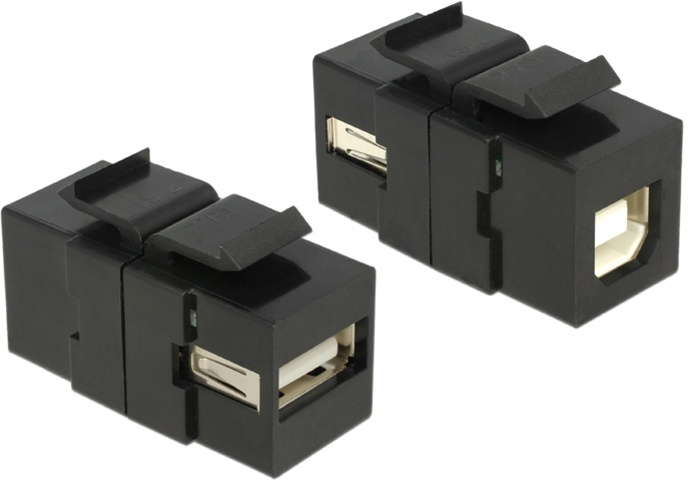 DeLOCK Keystone modul, USB 2.0 Typ A ho - USB 2.0 Typ B ho i gruppen DATORER & KRINGUTRUSTNING / Datorkablar / Nätverkskablar / Adaptrar & Skarvdon hos TP E-commerce Nordic AB (38-53100)