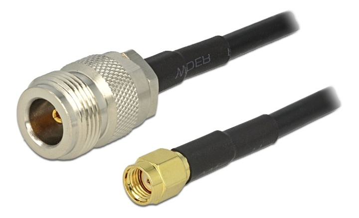 DeLOCK antennkabel, RP-SMA ha - N hona, LMR195, 50 Ohm, 1m i gruppen DATORER & KRINGUTRUSTNING / Datorkablar / Nätverkskablar / RP-SMA hos TP E-commerce Nordic AB (38-53111)